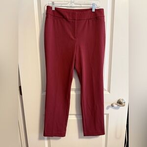 Ann Taylor Women's Rich Burgundy Straight Leg Pants